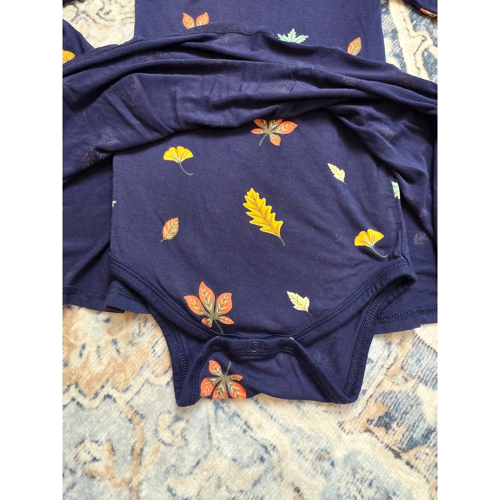 Kyte Baby 3T Long Sleeve Twirl Bodysuit Dress Fall Discontinued Foliage Print - Picture 3 of 4
